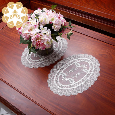 Chinese traditional beautiful big oval design Lace Doilies Place mat Wholesale