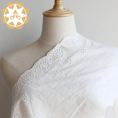 Embroidery Anglaise cotton eyelet lace Fabric Curtain Tablecloth Slipcover DIY Clothing/Accessories.