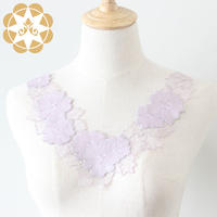 Embroidery Floral Dress Applique Motif Blouse Sewing DIY Neckline