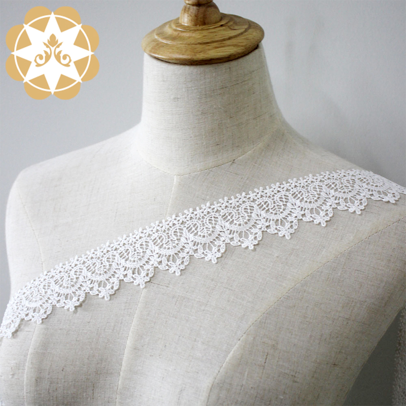 Chemical Embroidery Lace Trim White For Lingerie Garment Dress 2019