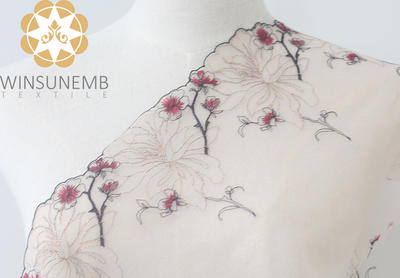 enchanting plum embroidery Lingerie lace trimming(South Korea iljimae)，.soft and comfortable Environment  protection.Cultured sexy.